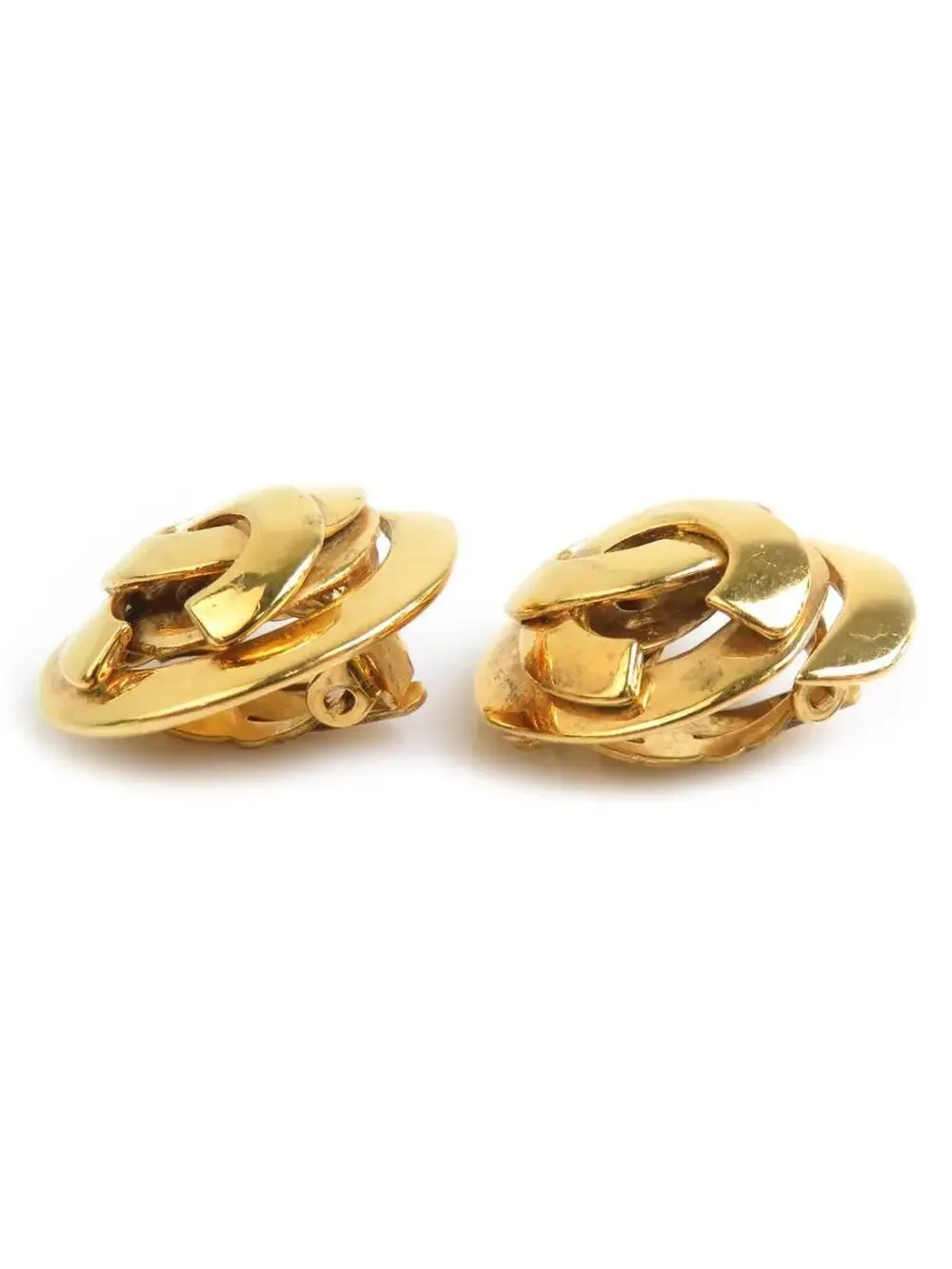 Auth Chanel Vintage Cc Logo Clip On #303013C34B